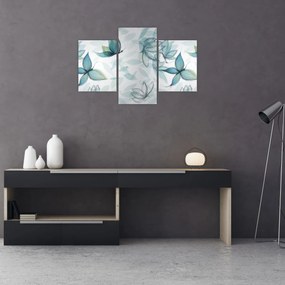 Tablou - Fluturași albaștri (90x60 cm)