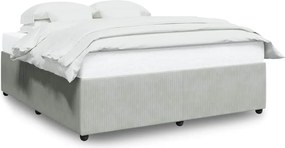 vidaXL Cadru de pat fără saltea, gri deschis, 180x200 cm, catifea