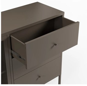 Comodă gri din metal 140x90x40 cm Fayna – Marckeric