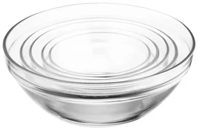 Altom Set de boluri de sticlă cu capac 5 buc, mixde culori