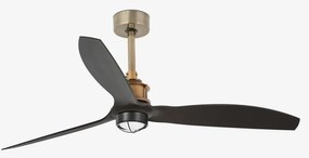 Lustra cu Ventilator si telecomanda JUST FAN M LED auriu vintage/negru