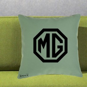 Perna Personalizata cu emblema MG, 40x40 cm, Verde, Husa Detasabila, Perna Inclusa, BEKZ®