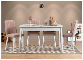 Set mobilier sufragerie Dobuse 3 (alb + piatră) (pentru 4 persoane). 1093808