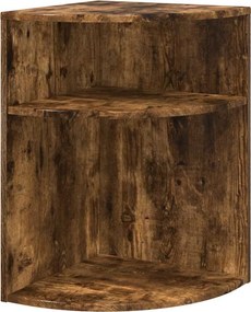 vidaXL Masă laterală Stejar fumuriu 39,7 x 39,7 x 60 cm Lemn compozit