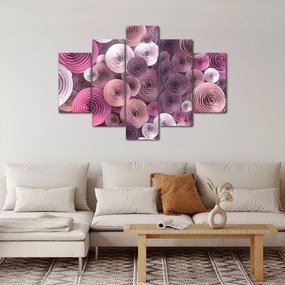 Tablou abstract a florii de trandafir (150x105 cm)