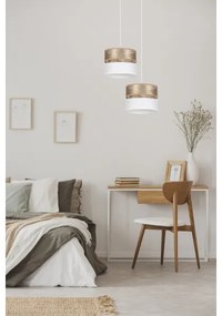 Lustră pe cablu LIMA 1xE27/60W/230V aurie/albă