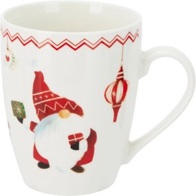 Set of porcelain mug and bowl Christmas elf