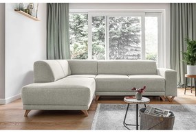 Colțar bej extensibil/cu spațiu de depozitare (cu colț pe partea stângă/în formă de ”L”) Classy Sophie – Miuform