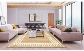 Covor maro deschis din lână 133x180 cm Cesar – Agnella