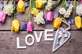 Tapet autoadeziv cu inscripția Love