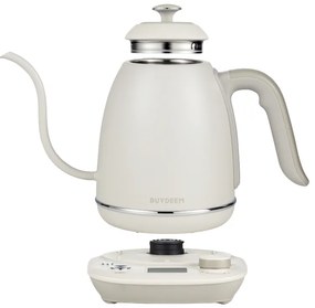 Cana electricа Gooseneck BUYDEEM K821, 1000W, 0,8 L, Mentine cald, Tehnologie cu senzor NTC, LCD, Alb