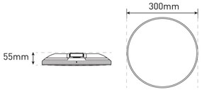 Plafonieră LED pentru baie SLIDE LED/6/12/18/24W/230V IP44 alb