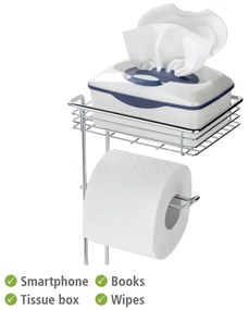 Suport pentru hârtie igienică argintiu din oțel cromat – Wenko