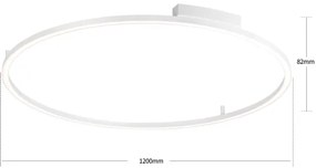 Brilagi - Lampă LED dimabilă PORTOFINO LED/85W/230V Ø 120 cm albă + telecomandă