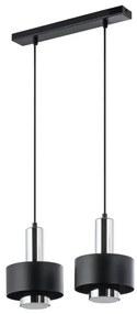 Lustră pe cablu RIF LUX 2xGX53/12W/230V negru/crom lucios