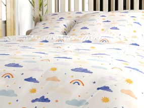 Lenjerie de pat pentru copii din bumbac Renforce CLOUDIRO colorata Dimensiune lenjerie de pat: 70 x 90 cm | 140 x 200 cm