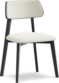 Scaun de dining crem din lemn masiv Niu – Makamii