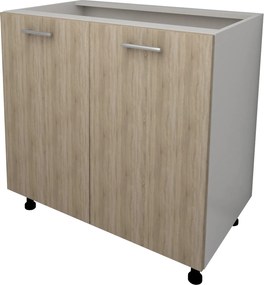 Corp Baza Lecce, 2 Usi, Stejar Sonoma/Alb, 80 x 50 x 80 cm