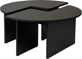 Masuta cafea MOIRA, negru, PAL, 90x90x41 cm