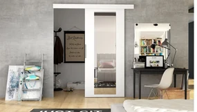 Uși glisant de interior Orenia IV (Alb + Oglindă). 1059164
