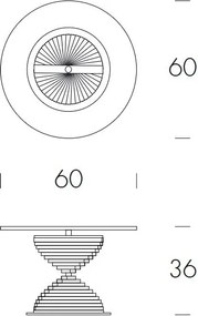 Masuta de Cafea Design LUX, Sticla, Ariel