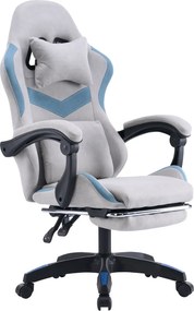Scaun de birou/gaming, gri/albastru, ZODIA