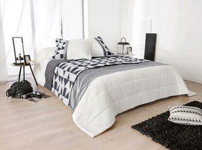 Cuvertura pat alb negru 5082 Bingo 230x250 cm