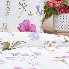 Lenjerie de pat din muselină 4Home Wildflower Harmony, 140 x 220 cm, 70 x 90 cm