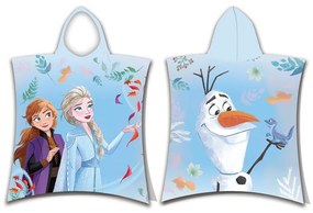 Poncho pentru copii albastru din frotir Frozen 2 – Jerry Fabrics