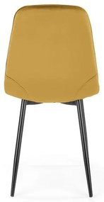 Set 6 scaune K417 velvet mustariu