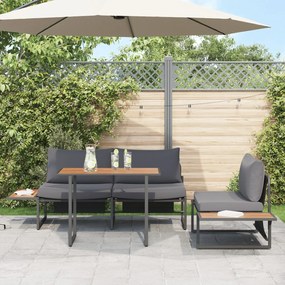 vidaXL Set de masă pentru grădină 3 pcs Antracit Oțel