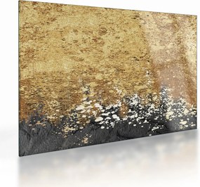 Tablou pe sticlă - Structura de aur N⁰3 (70x50 cm)
