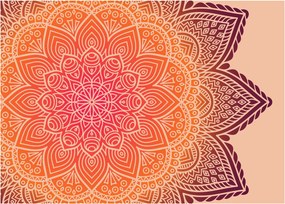 Tablou pe sticlă - Mandala artă (70x50 cm)