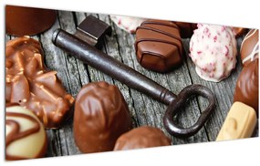 Tablou cu ciocolată și chei (120x50 cm), în 40 de alte dimensiuni noi