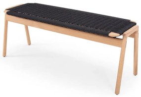 Bancă neagră/în culoare naturală Klupa – Gazzda