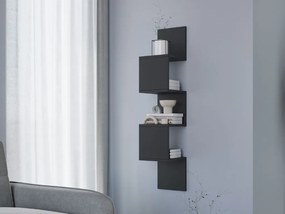 Polita de perete SUNEDO 25x125 cm, neagra