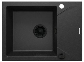 Chiuvetă de bucătărie Deante ZQJ_G11A EVORA 59x44 cm granit/grafit metalic