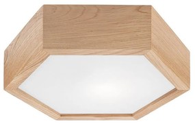 Plafonieră OAK HEX 1xE27/60W/230V d. 32 cm stejar