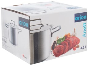 Oală din oțel inoxidabil cu capac Orion Anett 4,6l, 4,6 l