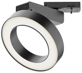 Spot LED, accesoriu pentru sinele monofazate Unity, Rim negru 4000K