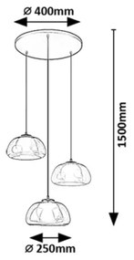 Lustră pe cablu Rabalux 72276 ELOWEN 3xG9/5W/230V