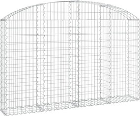 vidaXL Coș gabion arcuit 200x30x120/140 cm fier galvanizat