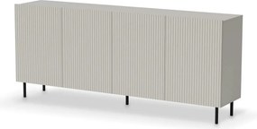 Comoda PAXOS KM-2, casmir/negru, PAL laminat/otel, 180x40x84 cm