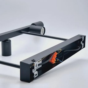 Lustră pe tijă ASTRID 6xE27/60W/230V negru