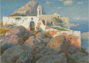 Tablou - William Stanley Haseltine, Santa Maria a Cetrella, Anacapri, reproducere (70x50 cm)