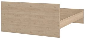 Pat matrimonial în culoare naturală cu aspect de lemn de stejar fără somieră 180x200 cm Naia – Tvilum