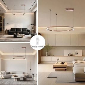 Immax NEO 07327L - lustră LED reglabilă pe cablu FINO 55W/230V 80 cm aur roz Tuya + telecomandă