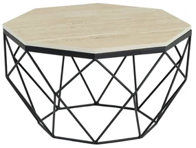 Masuta de cafea rotunda, Travertin, Bej, DIAMOND 70cm