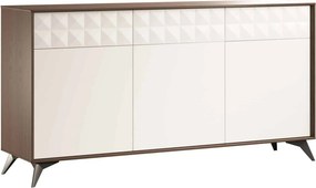 Bufet lemn masiv nuc Zion Crem-, 166 × 43 × 88 cm