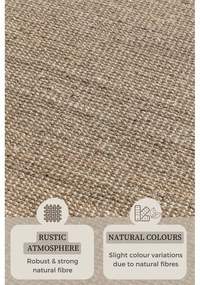 Covor bej din iută 160x230 cm Bouclé – Hanse Home